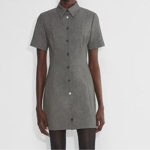 Aritzia Short Sleeve Button-Up Dress